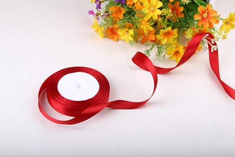 10Rolls X 25Yards Red Satin Ribbon 12mm - Click Image to Close